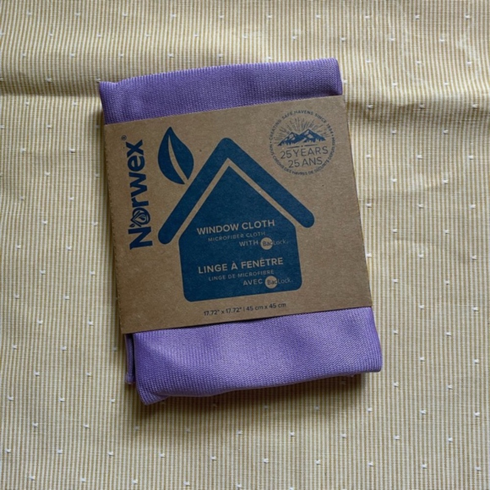 Norwex purple window cloth
